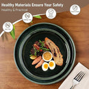 GBHOME Ceramic Dinnerware Sets for 6, 18 Pieces Stoneware Plates and Bowls Sets, Reactive Glaze Dishes -Scratch Resistant, Dishwasher&Microwave Safe, Earth Green by CozyNest Decor