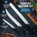 Cutluxe Butcher Knife Set – BBQ Brisket, Breaking & Boning Knife – Slicing Carving Knife Set for Meat Cutting, Ultra Sharp German Steel, Full Tang, Ergonomic Handles – Artisan Series by GreenHaven Gardens
