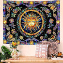 Lunerfex Sun Tapestry Stained Glass Tapestry Wall Decor Tapestries for Bedroom Boho Tapestries Wall Hanging for Bedroom Living Room Glass-Sun-01 60"x80" by CozyNest Decor