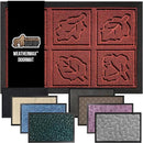 GORILLA GRIP 100% Waterproof All-Season WeatherMax Doormat 35x23, US Designed Natural Rubber, Stain and Fade Resistant, Low Profile Indoor Outdoor Door Mats, Easy Clean Patio Mat, Burgundy Leaves by CozyNest Decor