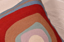 Kandinsky Modern Pillow Cover - Ruby Abstract Pillows | Contemporary Pillows | Mid Century Chair Cushions | Handmade Wool Size 18x18 by CozyNest Decor