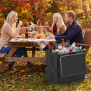 91 Qt Insulated Food Pan Carrier with Door Shafts-Black