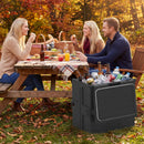 91 Qt Insulated Food Pan Carrier with Door Shafts-Black by LJGDeals