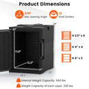 91 Qt Insulated Food Pan Carrier with Door Shafts-Black by LJGDeals