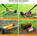 Walensee Dethatching Roller Rake with 76.8'' Adjustable Handle, 2mm Stainless Steel Blades, Heavy Duty Lawn Thatch Remover for Moss, Grass Clippings, Leaves & Debris – Ideal for Yard & Garden Cleanup by GreenHaven Gardens