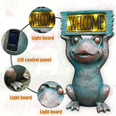 Frog Solar Welcome Garden Statues Outdoor Décor- Frog Figurines Solar LED Light Lawn Ornaments - Yard Decorations for Patio, Balcony, Backyard -Unique House Warming Gifts for Mom by CozyNest Decor
