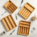 SMIRLY Silverware Drawer Organizer – Bamboo Kitchen Drawer Organizer, Adjustable Utensil Holder and Cutlery Tray, Drawer Dividers for Flatware and Kitchen Utensils by CozyNest Decor