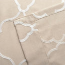 MIUCO Moroccan Embroidered Semi Sheer Curtains Faux Linen Grommet Curtains for Kitchen 52 x 84 Inch 2 Panels, Linen by CozyNest Decor