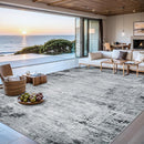 Area Rugs 9x12 Living Room - Washable Rug Modern Abstract Soft Large Neutral Non-Slip Carpet Indoor Floor Thin Carpets for Bedroom Dining Room Farmhouse Nursery Home Office Black by TinyTreasures Baby Boutique