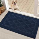 BEQHAUSE Dirt Trapper Door Mat 20" x 32", Doormat Non-Slip Entryway Rugs Washable, Dog Door Mat Stain Resistant and Absorbent Welcome Floor Mat for Front Back Door, Muddy Wet Shoes & Paws, Navy Blue by CozyNest Decor