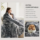 Bedsure GentleSoft Fluffy King Size Blanket for Bed, Faux Fur Fuzzy Minky Couture Warm Blanket for Winter, Thick Plush Sherpa Fleece Oversized Giant Bedding Cozy Gifts for Room, 108x90, Tie Dye Grey by CozyNest Decor