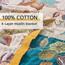Boho Throw Blanket for Couch,100% Cotton Summer Blanket for Bed, Ultra Soft Rustic Quilt for Bed, Home Decor, Boho Picnic Blankets with Pomegranate for All Seasons 60"x80" by CozyNest Decor