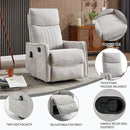Manual Swivel Rocker Recliner Chair for Adults, Overstuffed Reclining Glider Chair for Nursing with Vibration Massage & Heat, Living Room Rocking Recliner 2-Stage backrest, Chenille Fabric Light Gray by CozyNest Decor