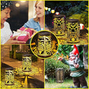 2 Pack Tiki Solar Lanterns Tiki Bar Light Decor Outdoor Waterproof Gifts for Women Men Hanging Lantern Metal Hollowed Out Decor for Summer Garden Patio Lawn Porch Festival Party by GreenHaven Gardens