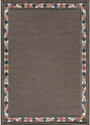 Beverly Rug Outdoor Rug 10x14 Modern Bordered Large Area Rugs for Indoor and Outdoor Patio Easy to Clean Non Shedding Living Room Porch Garden Washable Outside Carpet (10 x 14 Brown) by CozyNest Decor