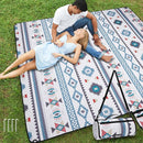 Picnic Blankets Extra Large - Beach Blanket Waterproof Sandproof with Shoulder Strap, Machine Washable, Outdoor Blanket with Stakes for Grass Concert, Park, Lawn,Travel,Spring Summer. Navy by TinyTreasures Baby Boutique