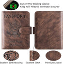 Passport Holder Cover Wallet Travel Essentials Leather Rfid Blocking Case Vacation Luggage Must Haves Travel Accessories for Men Women (120