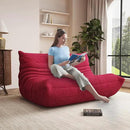 Bean Bag Chair, Oversized Loveseat Fireside Chair for Adults, 2 Seater with Memory Foam Filled, Lazy Sofa Lounge Floor Sofa for Living Room, Bedroom, Office, No Assembly Required. (Burgundy) by CozyNest Decor