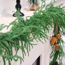 2PCS 9FT Christmas Garland Norfolk Pine Garland Real Touch Artificial Greenery Garland for Mantle Fireplace Table Indoor Outdoor Decor (Normal) by CozyNest Decor