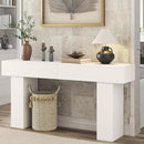 63 Inch Long Console Table for Entryway, Farmhouse Wood Rectangular Sofa Table Behind Couch Table, Narrow Entryway Table for Living Room, Entrance, Hallway, Foyer, Easy Assembly (Classic White) by CozyNest Decor