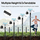 Ottsuls Bird Feeder Pole, 2 Pack 92 INCH Double Shepherds Hooks for Outdoor, with 5 Base Prongs Heavy Duty Tall Garden Planter Hooks for Hanging Flower Basket, Lantern, Hummingbird Feeder by GreenHaven Gardens