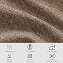 Macochico Pinch Pleated Full Blackout Curtains for Bedroom Living Room Taupe Linen Curtains Thermal Insulated and Noise Reducing Window Panels with Tieback Shabby Chic Decor 84”Wx84”L 1 Panel