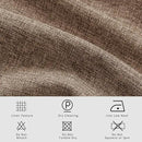 Macochico Extra Wide 100% Blackout Linen Curtains for Sliding Door Pleated Curtains with Hooks Insulated Soft Linen Drapes for Bedroom Living Room with Tieback Taupe 100”Wx84”L 1 Panel by CozyNest Decor