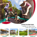 55IN Trampoline for Kids - Indoor/Outdoor Play with Enclosure Net - Easy to Assemble Recreational Trampoline - Red by TinyTreasures Baby Boutique