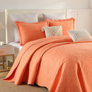 MarCielo 3-Piece 100% Cotton Oversized Bedspread Lightweight Quilt Coverlet Embroidery Farmhouse Bedding Set T0 (Salmon, Oversized King (118"x106")) by CozyNest Decor