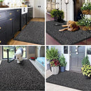 Mibao Front Door Mat, Dirt Trapper Welcome Mat for Outdoor Indoor, Non-Slip Waterproof Doormat, Durable Machine Washable Low Profile Entry Rug for Back Door Outside Patio Porch, 30" x 18", Black by CozyNest Decor