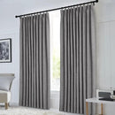 Macochico Pinch Pleated Full Blackout Curtains for Bedroom Living Room Gray Linen Curtains Thermal Insulated and Noise Reducing Window Panels with Tieback Shabby Chic Decor 84”Wx84”L 1 Panel by CozyNest Decor