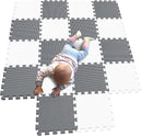 MQIAOHAM® 18 Pieces Puzzle Play Mats, Soft Baby Play Mat, Kids Interlocking Foam Floor Tiles, Toddlers Carpet Playmats G301018-101112 by TinyTreasures Baby Boutique