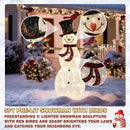 5FT Lighted Snowman with Birds for Christmas Decoration, 3D Pre-Lit Iridescent Snowman Xmas Decor with 90 LED Lights, Glittered Standing Holiday Display for Outdoor, Indoor by CozyNest Decor