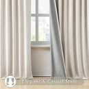 RAIN CITY Extra Wide Curtains 102 Inch Long 2 Panels,Floor to Ceiling Custom Made Boho Noise Reduction Track System Curtain Panels for Country Villa Back Tab Pleat Tape with Hooks, Beige 70x102 by CozyNest Decor