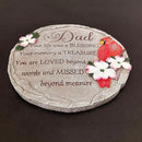 INSPIAMZUE Dad Memorial Stone - Cardinal Memorial Garden Stone Sympathy Gift for Loss in Loving Memory of Dad in Heaven - Remembrance of Father Bereavement Keepsake Gift TNS1 by GreenHaven Gardens