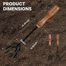 Hand Cultivator Rake, Ergonomic Small Garden Rake with Walnut Handle & 4 Durable Tines, Garden Tools for Weeding, Digging and Cultivating by GreenHaven Gardens