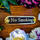 No Smoking Brass Door Sign. Traditional Style Home Décor Wall Plaque Handmade By The Metal Foundry UK. by CozyNest Decor