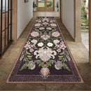 GarveeHome Plum Pink Floral Botanical 2x6 Washable Kitchen Runner Rugs Non Slip Black Purple Vintage Boho Cottage Long Rug for Hallways Bedroom Entryway Bathroom Mat with Rubber Back by TinyTreasures Baby Boutique