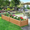 Yaheetech 90.5″ L×23.5″ W×16″ H Wooden Raised Garden Bed, Horticulture Wood Rectangular Garden Planter Outdoor, Raised Planter Box for Yard/Greenhouse/Vegetable/Flower/Herbs, Light Brown, 2pcs by GreenHaven Gardens