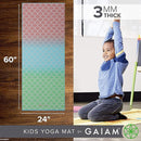 Gaiam Kids Yoga Mat Exercise Mat, Yoga for Kids with Fun Prints - Playtime for Babies, Active & Calm Toddlers and Young Children (60" L x 24" W x 3mm Thick) by TinyTreasures Baby Boutique