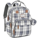 RUVALINO Diaper Bag Backpack, Multifunction Travel Pack Maternity Baby Changing Bags, Large Capacity, Waterproof, Blue Plaid by TinyTreasures Baby Boutique