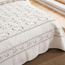 MarCielo 3-Piece 100% Cotton Oversized Bedspread Lightweight Quilt Coverlet Embroidery Farmhouse Bedding Set (TC Soft White,Oversized Queen (100"x106")) by CozyNest Decor