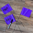 Purple Marking Flags 1000 Pack - 4x5x15 Inch Purple Flags for Outside - Markers For Lawn, Irrigation, Landscaping, Survey & Sprinkler Head Marking by GreenHaven Gardens