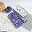 Selamica Ceramic Serving Platters, 14 Inch Serving Trays for Party Entertaining, Large Rectangular Serving Plates for Appetizer, Charcuterie, Dessert, Fruit, Set of 4, Vintage Blue by CozyNest Decor