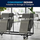 Flash Furniture Hercules Series Metal Folding Chairs with Cushioned Seats, Fabric Upholstered Event Chairs, Set of 2, Gray by GreenHaven Gardens