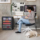 Newair 24" Beverage Refrigerator 177 Can Capacity, Black Stainless Steel Mini Fridge with Built-in Cooler and Glass Door, Cool your Soda, Beer, and Beverages to 37F by CozyNest Decor