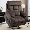 4 OKIN Motor Power Lift Recliner Chair for Elderly Adults Extra Large Lay Flat Recliners with Massage Heat, Adjustable Head-Back-Lumbar-Leg-Support, Extended Footrest, 2 Cup Holders by CozyNest Decor