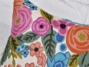 Roses Floral Pillow Cover Flower Farmhouse Chair Cushion Suzani Flowers Pillowcase Boho Florals Accent Throw Pillowsham Wool Hand Embroidered Size 18x18 by CozyNest Decor