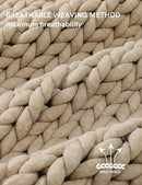 YnM Chunky Throw Blanket, Medium-Weight, Hand Knitted, Skin Friendly, Ventilated and Breathable, Machine Washable, Home Décor Piece for Couch, Sofa and Bed (Beige, 40x50 Inch) by CozyNest Decor
