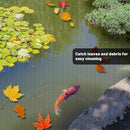 Rainleaf Pond Netting, 28' x 30' Pond Net Cover, Koi Pond Netting for Leaves, Heavy Duty Koi Pond Net Protecting Koi Fish from Herons, Stakes Included, Snare Nets by GreenHaven Gardens